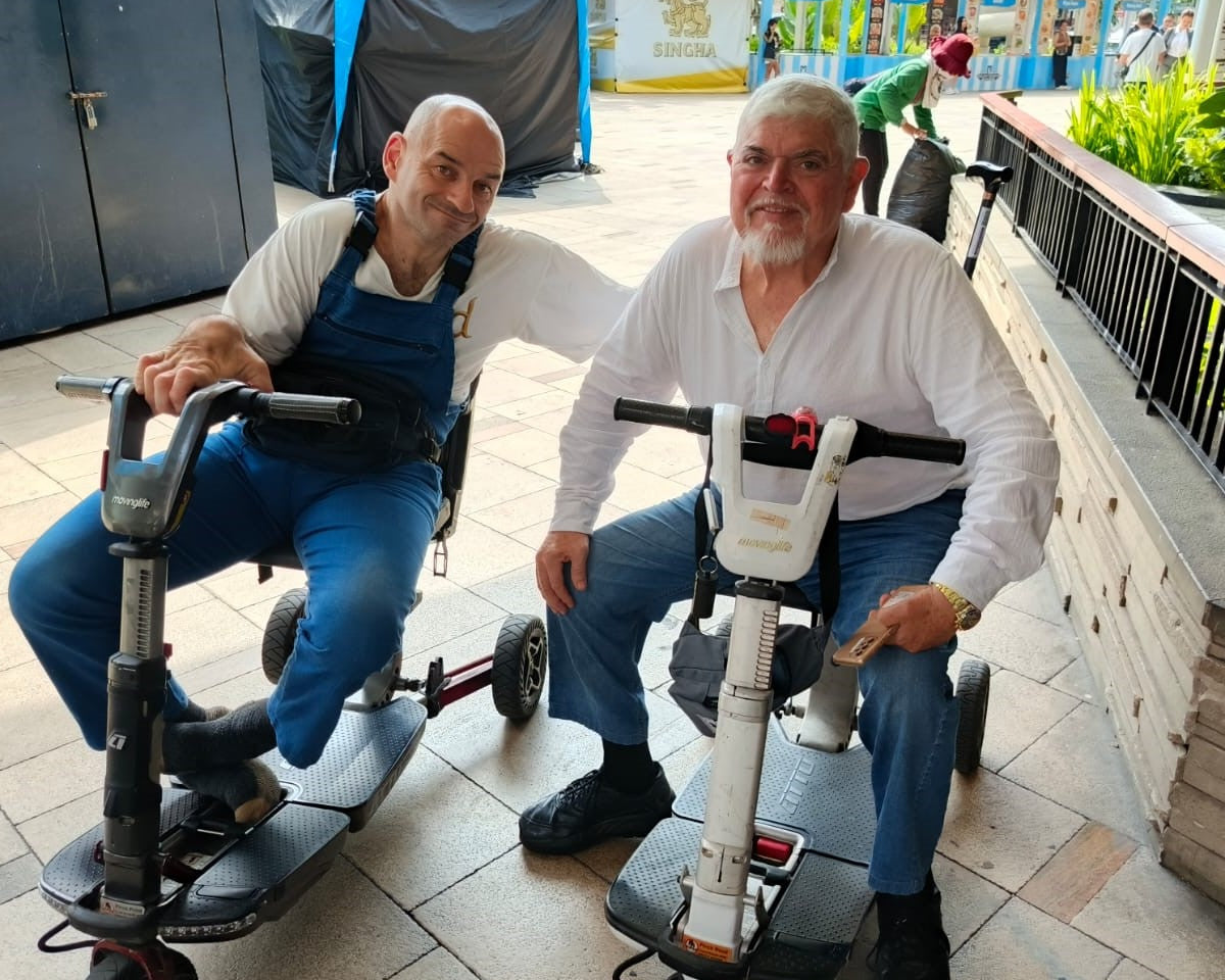 Moving life customers travelling with their ATTO folding mobility scooters