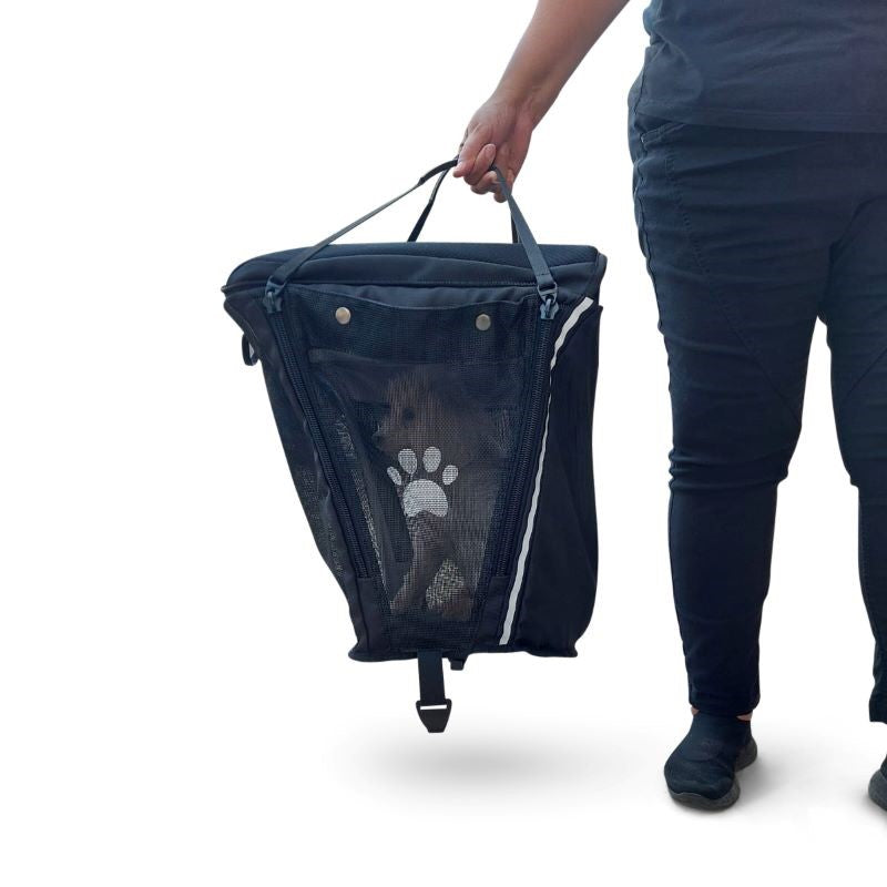 PET CARRIER &amp; CUSHION BLACK